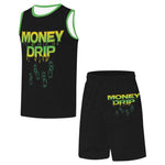 Money Drip Basketball Black Trim Uniform with Pocket