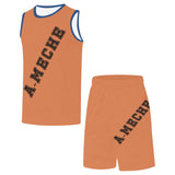 A-Meche Basketball Blue Trim Uniform with Pocket