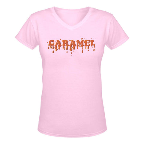 Caramel Women's Deep V-Neck T-Shirt