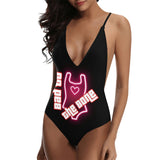 Sexy Summer Lacing Backless Bad To The Bone One-Piece Swimsuit