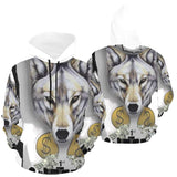Wolf All Over Print Hoodie for Men