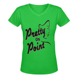 ppoint Women's Deep V-neck T-shirt (Model T19)