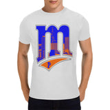 m blue orange Men's T-Shirt in USA Size (Front Printing Only)