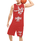 Sk8tr Boy Basketball Black Trim Uniform with Pocket