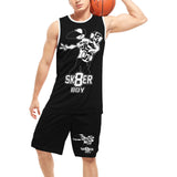 Sk8tr Boy Basketball Black Trim Uniform with Pocket
