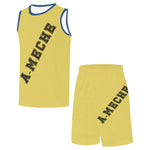 A-Meche Basketball Blue Trim Uniform with Pocket