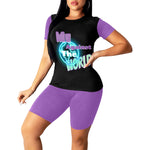 ME AGAINST THE WORLD WOMENS SHORTS SET