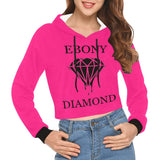 Ebony Diamond Crop Hoodie
